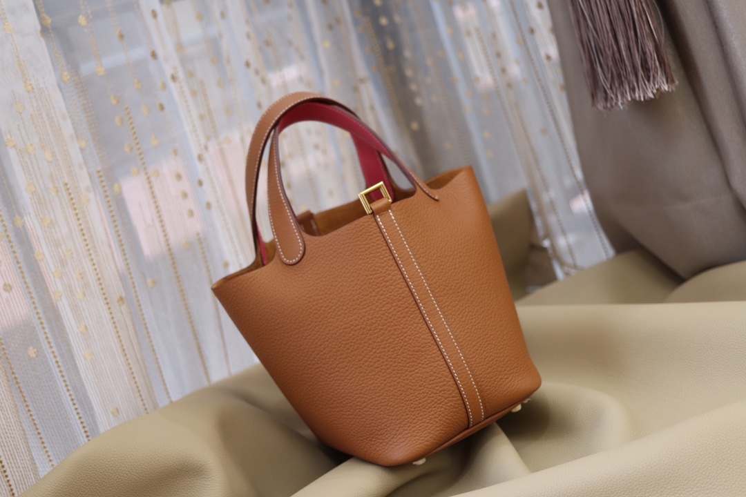 에르메스 피코탄18 골드브라운 금장